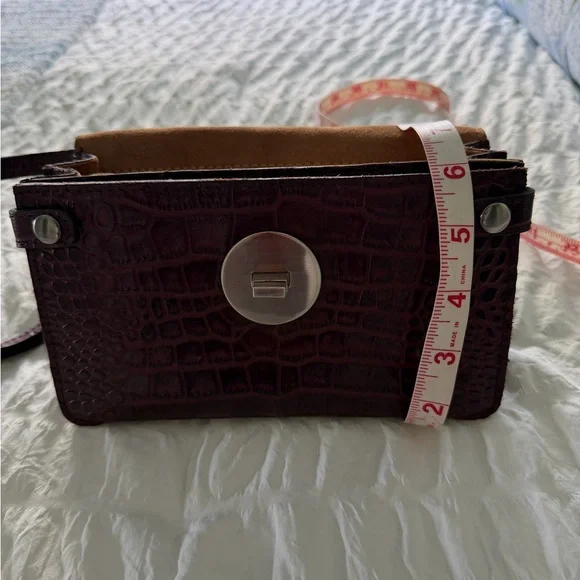 Patricia Nash Dark Purple Croc-Embossed Crossbody Bag - Picture 12 of 12